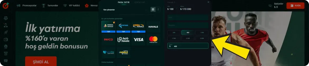 Hesabınıza para yatırın