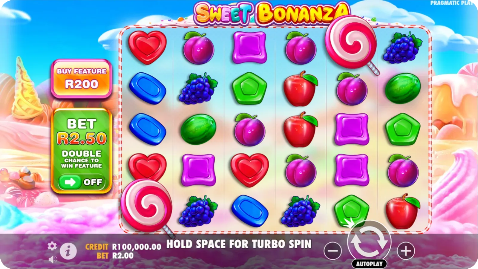 Demoversjonen spillet Sweet Bonanza