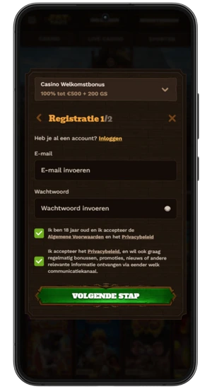 Registratieformulier invullen