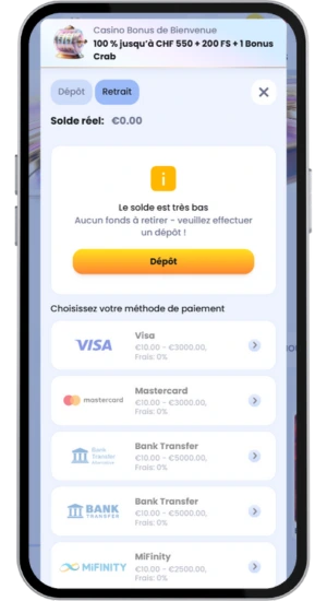 Retirer ses gains du casino Sweet Bonanza