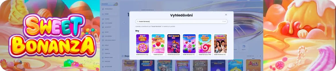 Vyhledání hry Sweet Bonanza