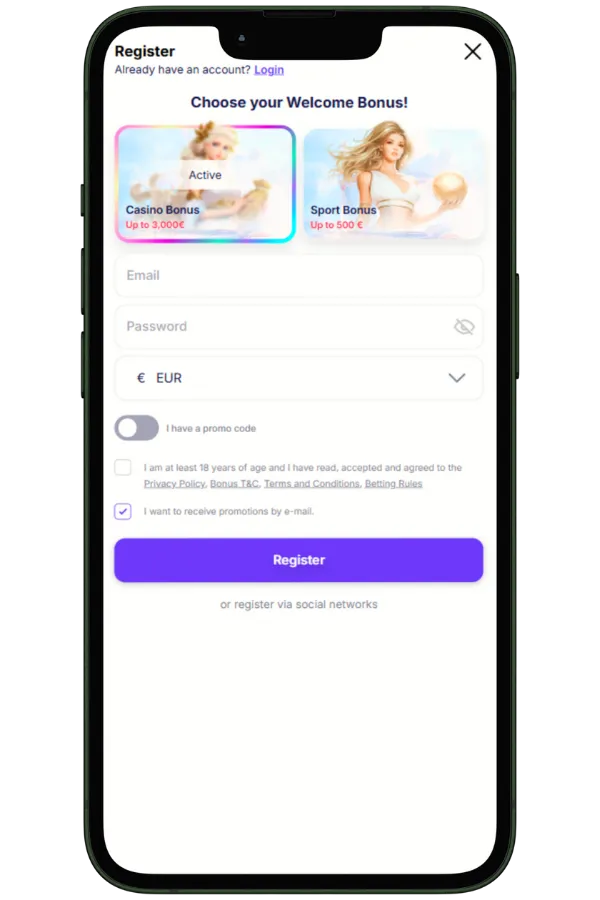 Maak een account aan