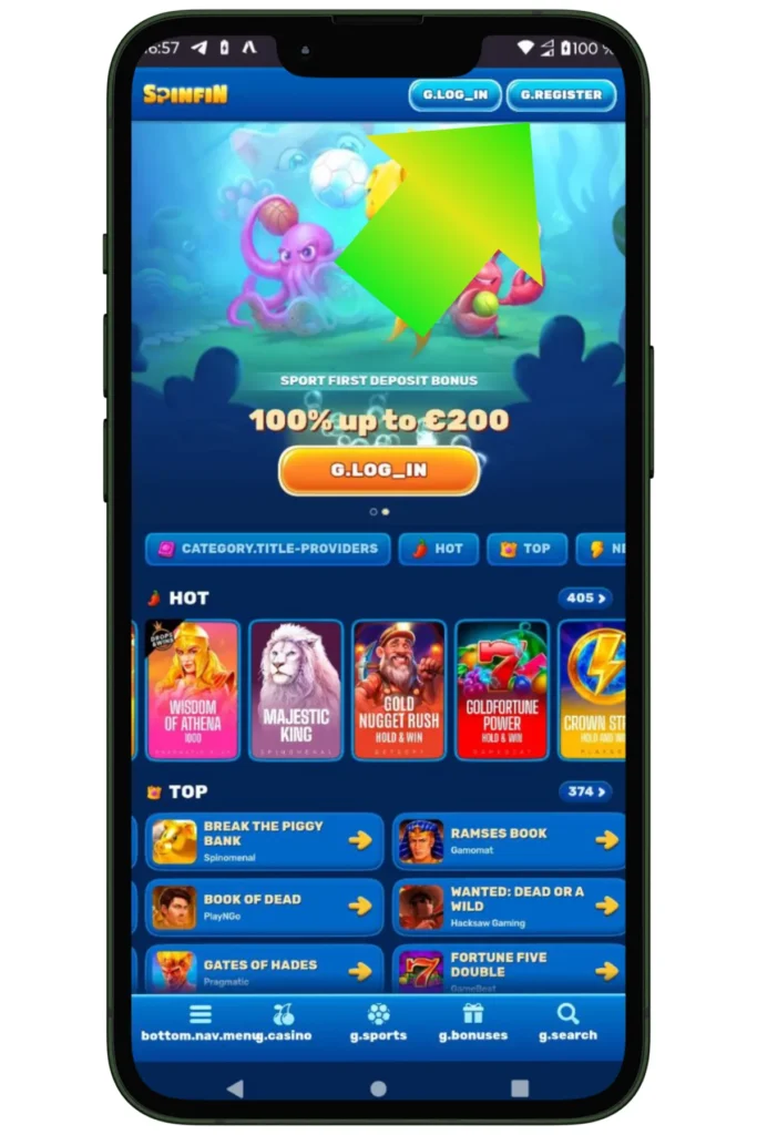 go to registration section